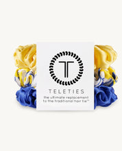Blue yellow lemon hair scrunchies