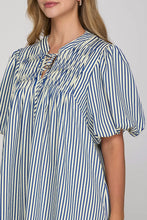 Blue stripe dress