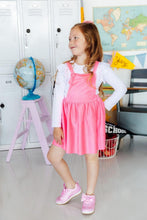 Faux suede pinafore dress