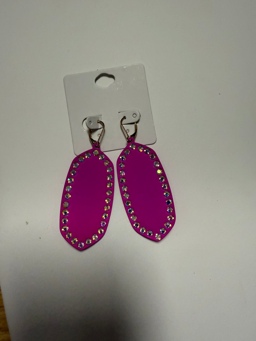 Fuchsia earrings/bling  and perfect for the summer.