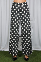 Preorder. Black Polka Dot Straight Leg Cotton Denim Pants