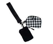 Lulu Mac Houndstooth double pouch wristlet