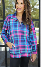 Plaid pop pullover