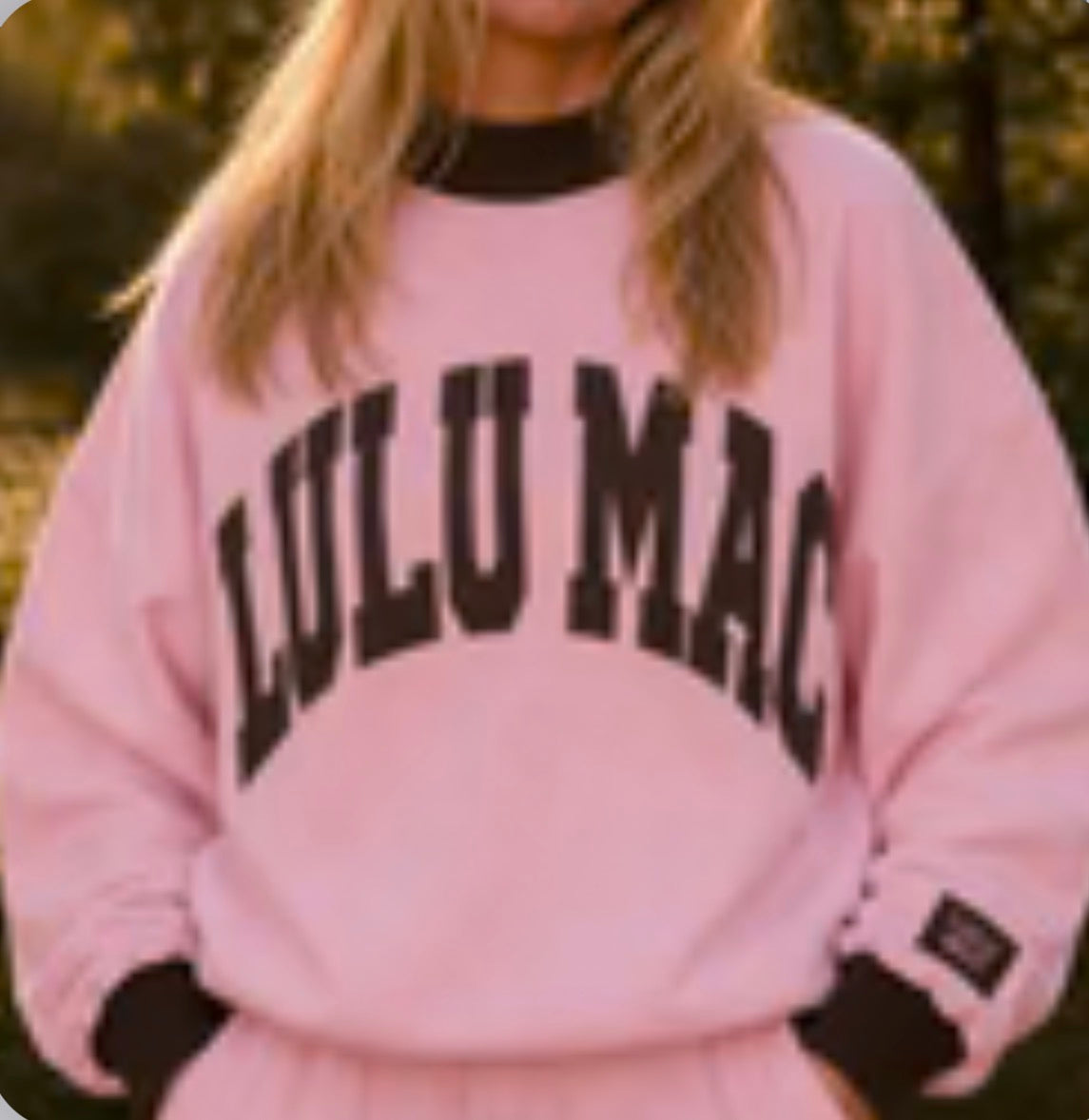lulu Mac pink /brown sweatshirt only