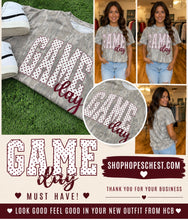 Bottomland Game Day Polka Dot Top-maroon