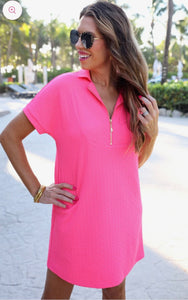 Textured Zipper Dress