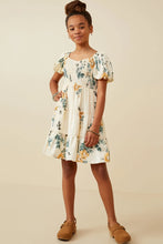 Girls Floral Smocked Sheen Dress
