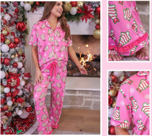 Christmas bow treat ruffle pajamas set