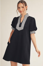 Super soft dress stripe detail Black or red option