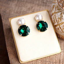 Large Crystal Pearl Statement Earrings – Bold Shine
