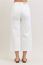 Judy blues White wide crop front pockets