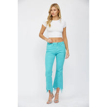 Light blue aqua crop flare jeans/ fabulous