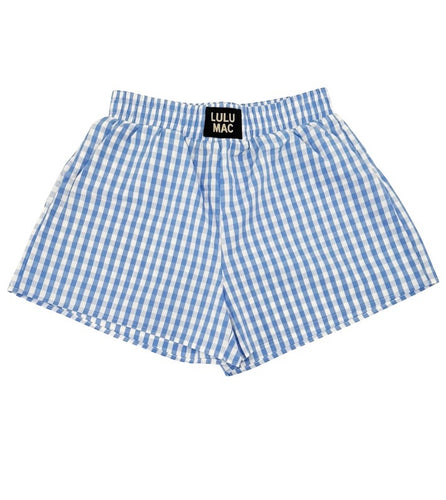 Lulu Mac Gingham Boxer short Blue