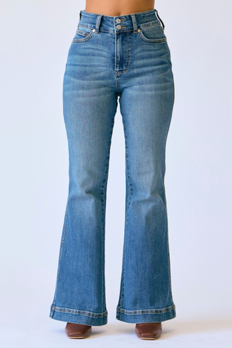 Judy blue high waist petite flare tummy control jeans