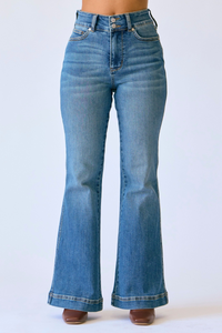 Judy blue high waist petite flare tummy control jeans