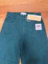 Hunter green high waist crop  risen pants