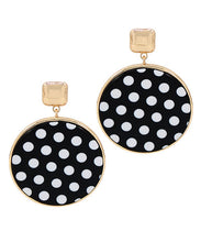 Dot round earrings -M/L in size