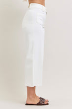 Judy blues White wide crop front pockets