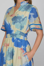Blue /pink maxi dress