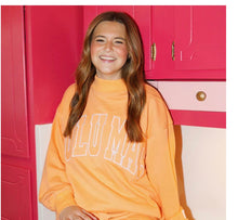 Preorder. Lulu Mac orange mockneck sweatshirt
