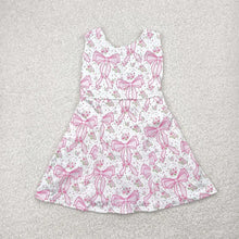 Girls Pink Bows Yoga Skort Knee Length athletic Dress