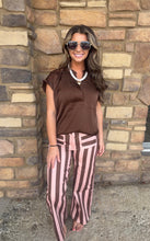 Striped cropped pants