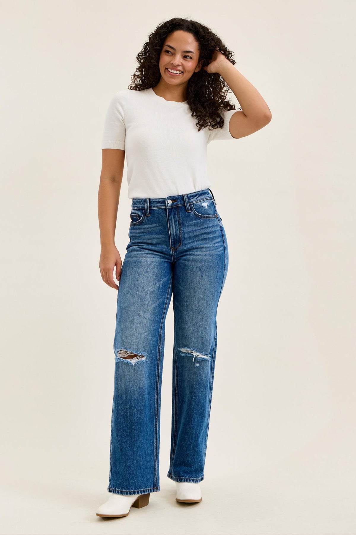 Judy blue 90s Straight Classic Stone Blue jeans