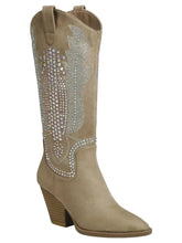 Taupe bling boots