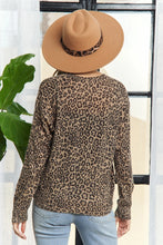 LEOPARD Print Long Sleeved Crew Neck sweater