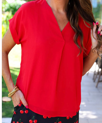 Red top. Size up