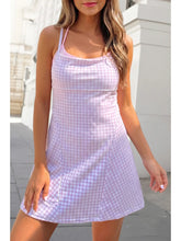 Gingham Plaid Double Layered Mini Dress 3pcs Set