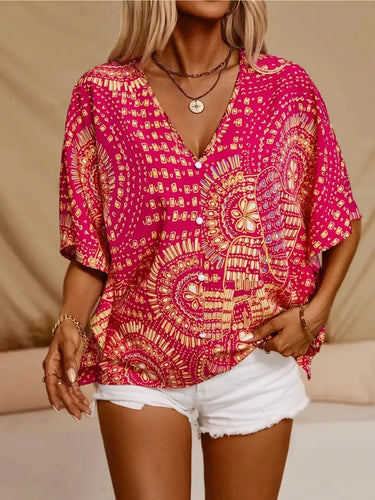V-Neck Printed  Top