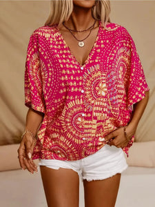 V-Neck Printed  Top