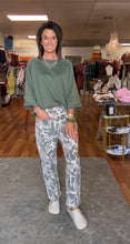 Camo Wide Leg Utility Denim Pants