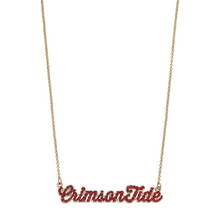 Alabama Crimson Tide Pave Autograph Enamel Necklace