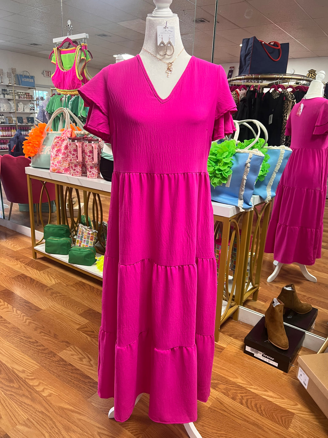 Airflow Layered V-Neck Dress