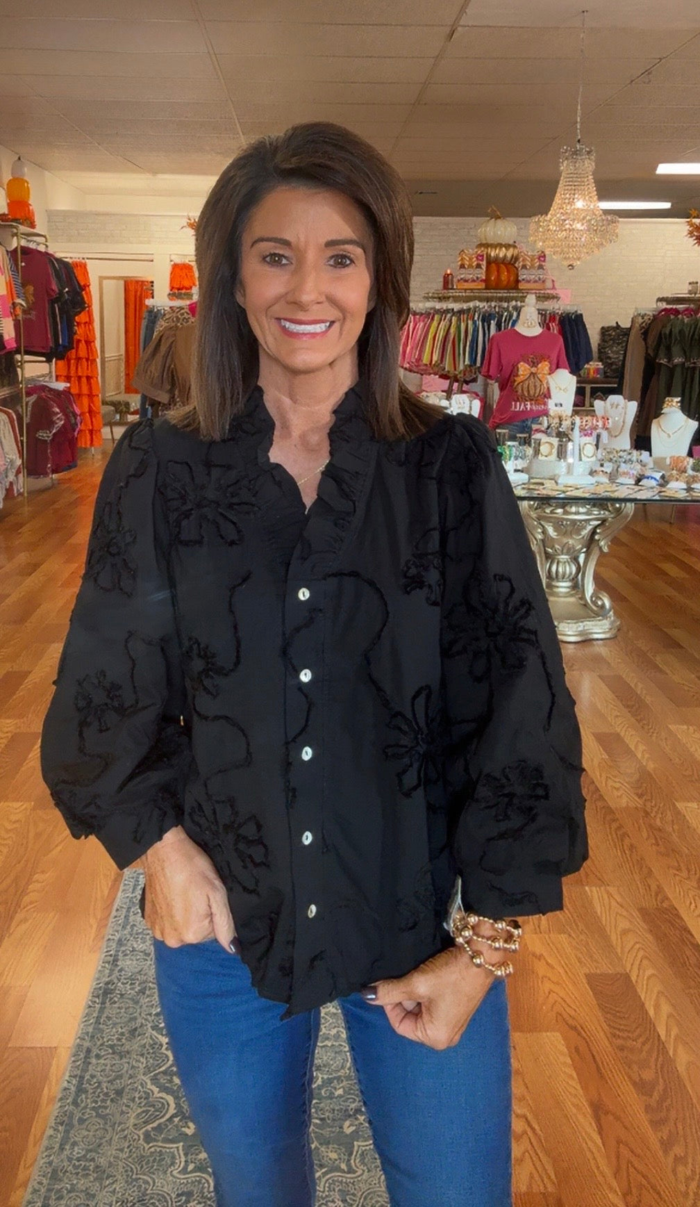Black top- dressy, beautiful and perfect for any occasion