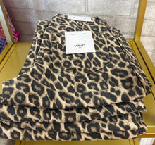 High Rise Animal Print Crop Wide Leg Jeans