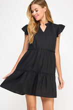 Black Linen dress
Ruffled neckline detail
Ruffle cap sleeve
V slash neckline
Mini ruffle detail along each tier
Side pockets