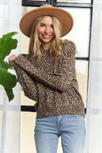 LEOPARD Print Long Sleeved Crew Neck sweater