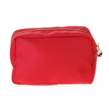 Round Zippered Nylon Cosmetic Pouch Bag