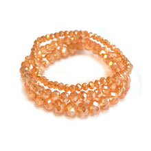3 Pcs Set Stackable Crystal Glass Beaded Stretch Bracelets