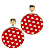 Dot round earrings -M/L in size