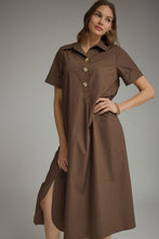 Brown midi dress