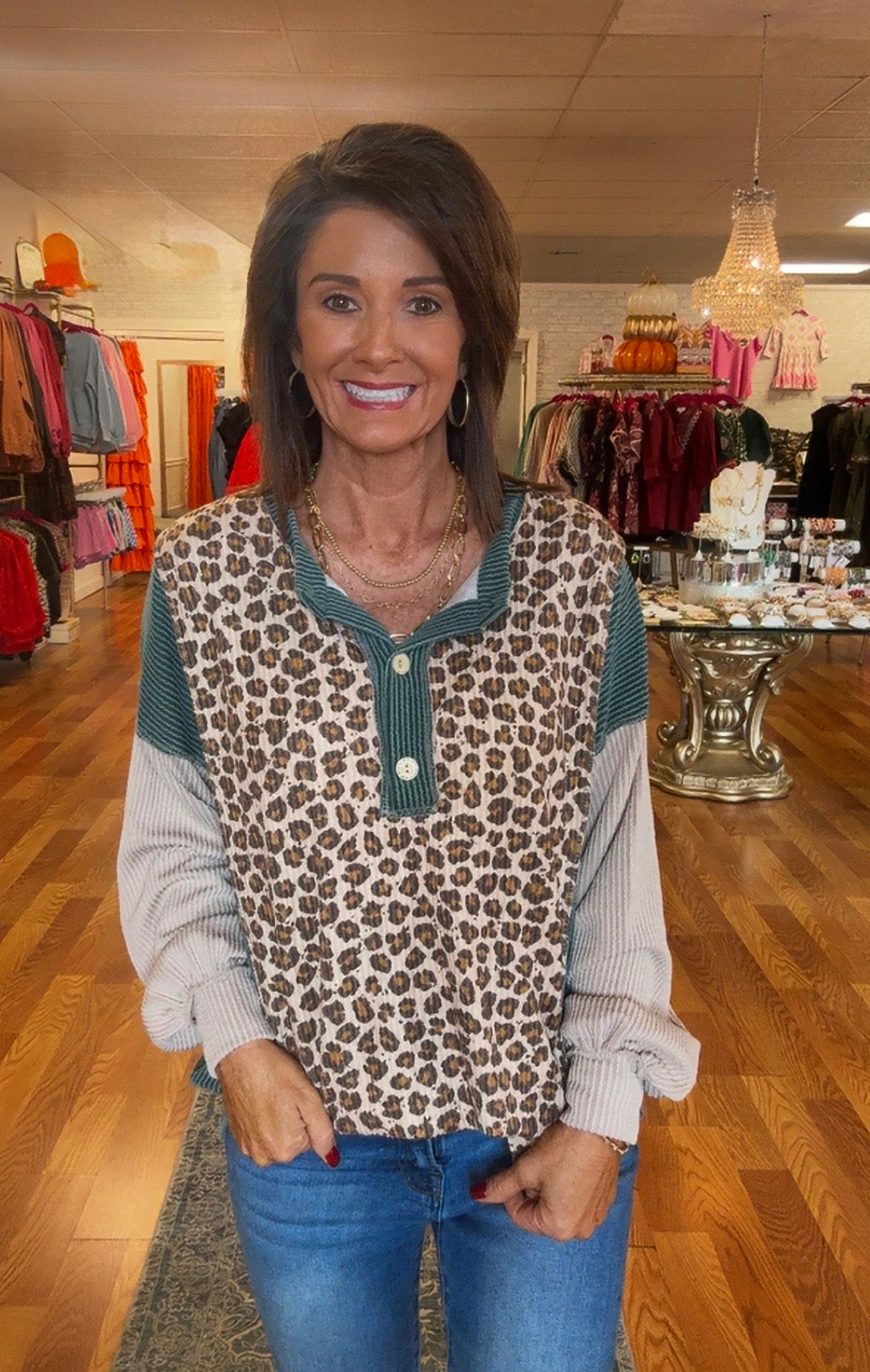 My Dear Animal Colorblock Top! Super cute