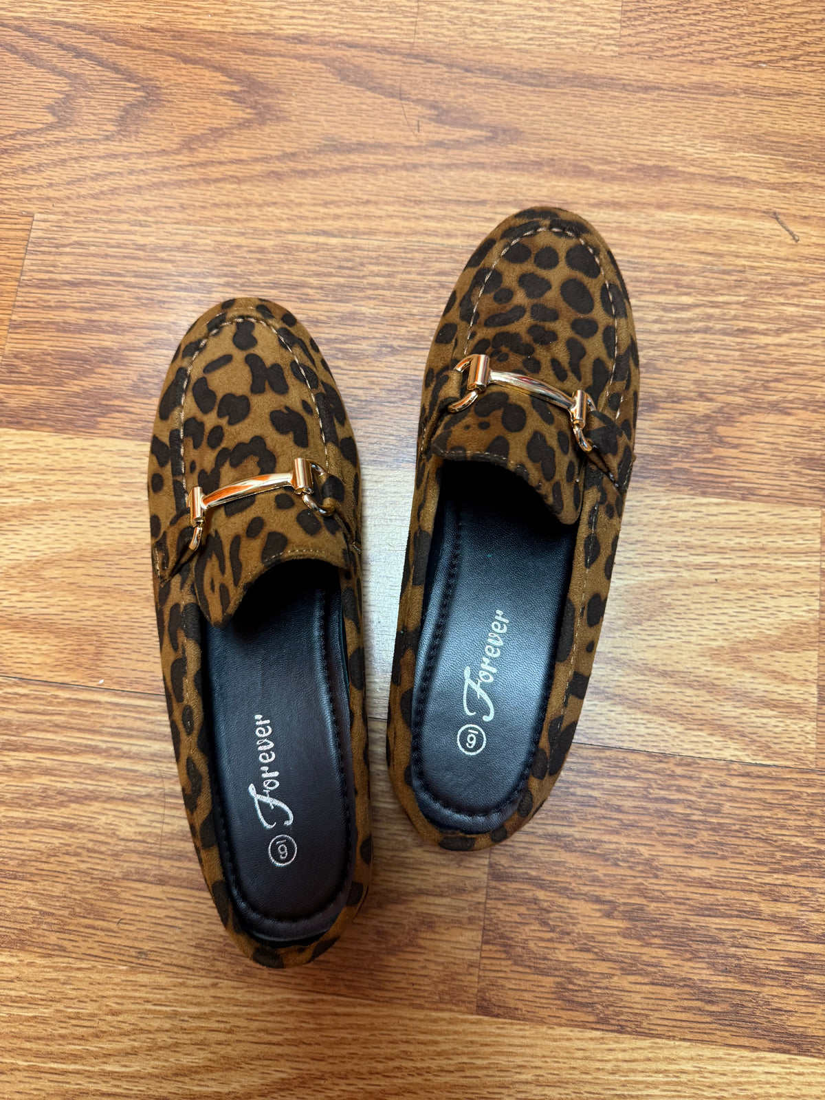Leopard slip on shoes