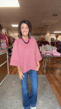Scuba soft quarter length sleeve. top