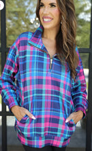 Plaid pop pullover