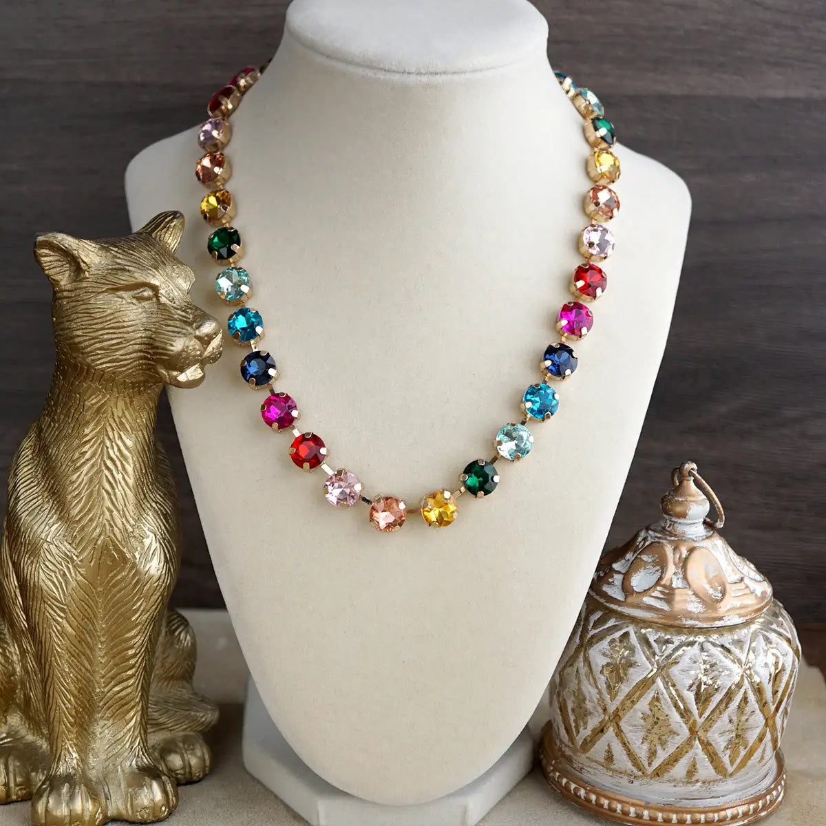 Colorful Glass Crystal Necklace – Color Pop Shine