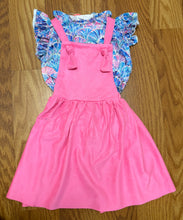 Faux suede pinafore dress